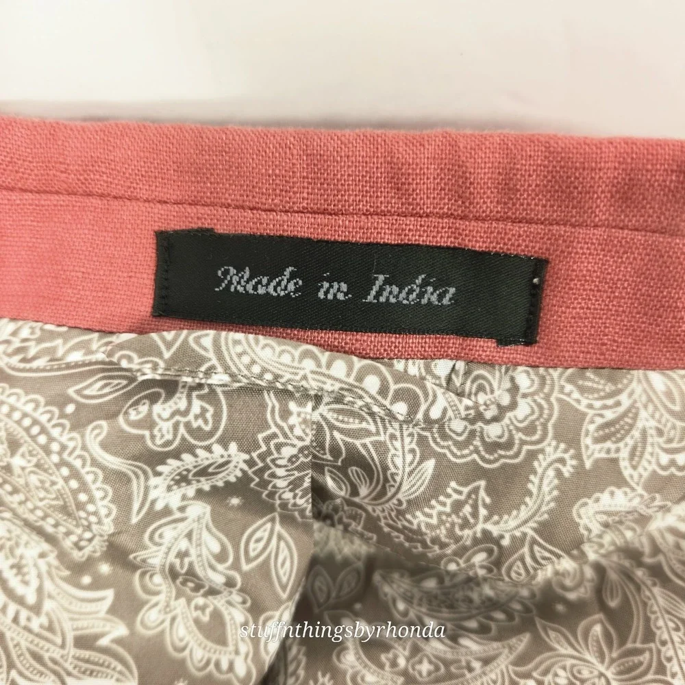 Lauren Ralph Lauren Classic Fit Linen Sport Coats 44 L Salmon Pink Beach Resort